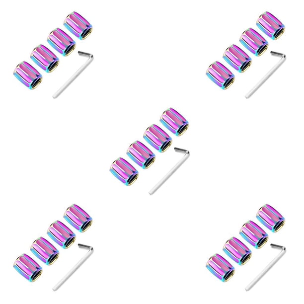Kenally Paquete de 4 tapas de válvula de neumático de coche de aleación de aluminio antipérdida Universal profesional protección a prueba Type2 NO2