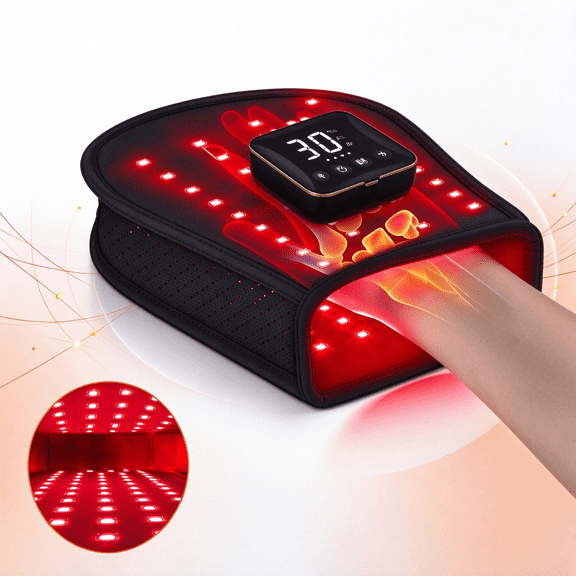 DGYAO Cordless Red Light THERA & Near Infrared Light Wrap for Hand - Portable Wearable Device with Rechargeable Battery -Relaxation for Body with 660NM & 850NM