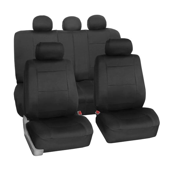Juego completo de fundas de neopreno FH Group para asientos de coche, universales, negras