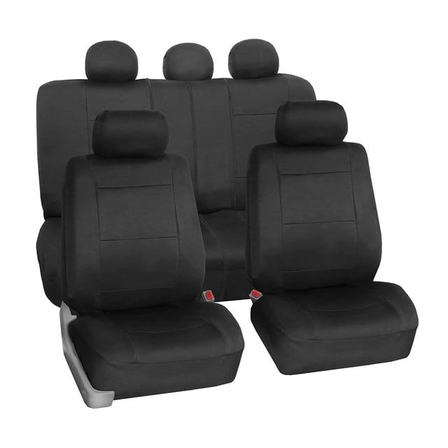 Juego completo de fundas de neopreno FH Group para asientos de coche, universales, negras