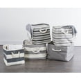 thumbnail image 2 of DII Paper Bin Stripe Gray Rectangle Medium, 2 of 3