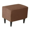 thumbnail image 5 of Rectangle Ottoman Cover, Velvet Ottoman Slipcovers Stretch Footstool Protector Covers Square Storage Ottoman Slipcover for Living Room -Dark Green-Small, 5 of 31