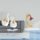 thumbnail image 2 of Figuras De Pareja De Cisnes Y Estatua De Bailarina De Ballet, Elegantes Adornos De Mesa Para El Hogar, La Oficina, El Dormitorio, La Estantería, La Entrada Y La Decoración., 2 of 8