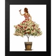thumbnail image 2 of Fab Funky 12x14 Black Modern Framed Museum Art Print Titled - Woman in Floral Dress, 2 of 5