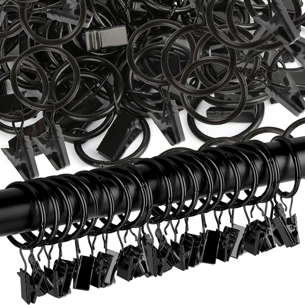 50/25pcs 1.26" Metal Curtain Clip Rings, EEEkit Curtain Rings with
