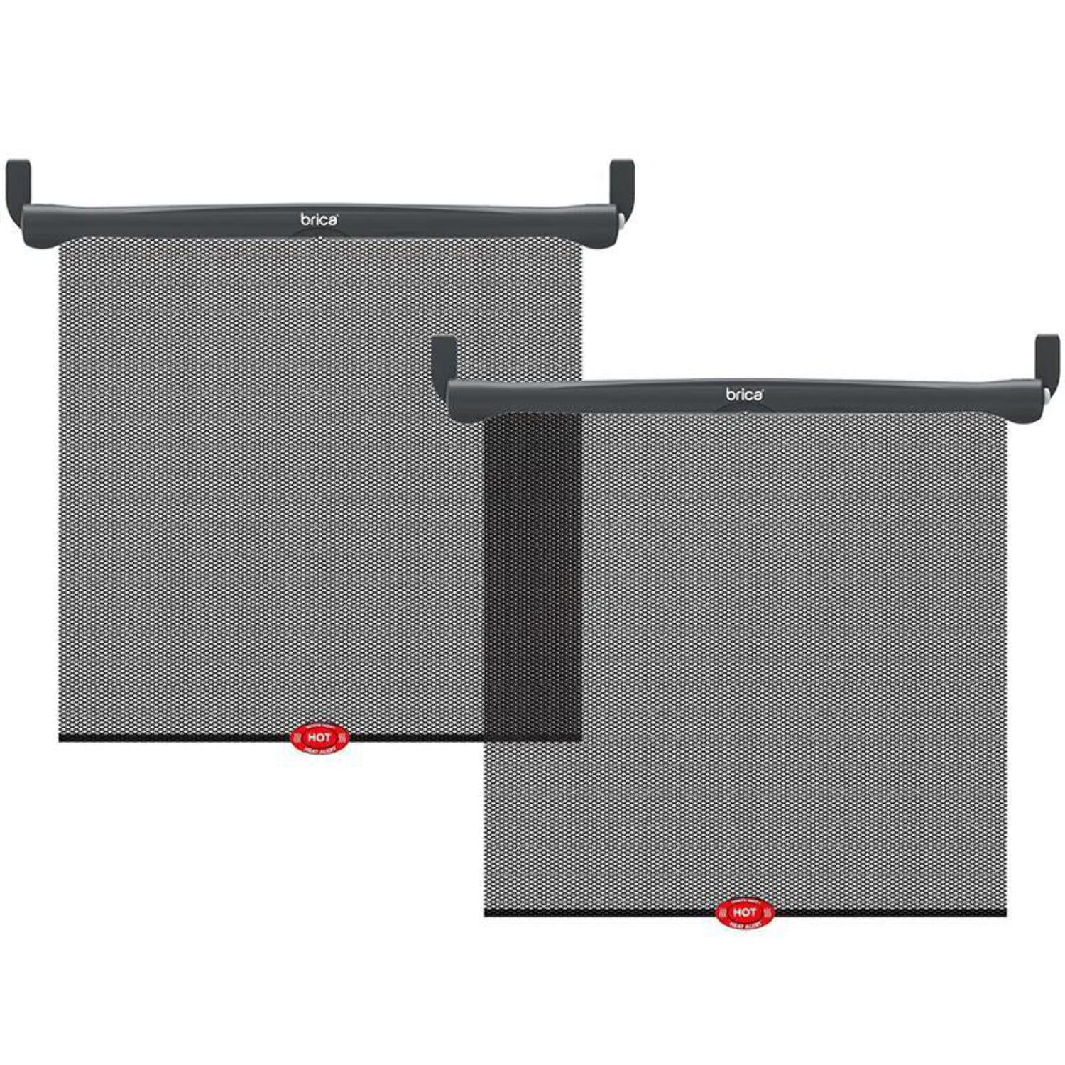 Munchkin® Brica® White Hot® Sun Safety™ Car Window Baby Roller Shade, Black, Unisex, 2 Pack