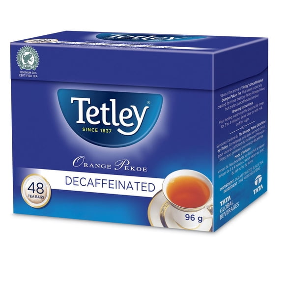 Tetley Decaffeinated Orange Pekoe Tea