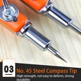 thumbnail image 6 of Carpenter Precision Pencil Compasses Large Diameter Adjustable Dividers Marking and Scribing Compass for Woodworking, 6 of 9