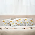 thumbnail image 4 of Ambesonne Floral Throw Pillow Cover 4 Pack, Swirled Romantic Branch, 18", Mint Orange, 4 of 5