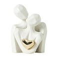 thumbnail image 1 of Estatua de pareja abrazada de cerámica, accesorios minimalistas multiusos románticos para Blanco, 1 of 9