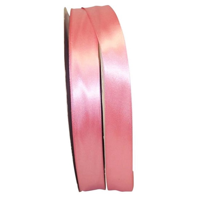 Reliant Ribbon 4950-067-05C 0.875 in. 100 Yards Double Face Satin Ribbon, Dusty Rose