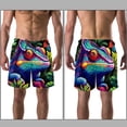 thumbnail image 3 of luoweisi Men's Beach Shorts Quick Dry Swim Trunks with Mesh Lining Chameleon L, 3 of 5