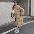 thumbnail image 1 of Chaqueta de algodón de plumón para mujer, chaqueta holgada hasta la rodilla de algodón de invierno, artículo popular para mujer, chaqueta exterior de algodón grueso, 1 of 6