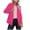 Hot Pink, variant on KIHOUT Women's Long Sleeve Warm Jacket Women Solid Rain Jacket Outdoor Plus Size Hooded Windproof Loose Coat