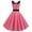 Pink, variant on Jacenvly New Prom Dresses for Juniors Women's Fashion Court Contrast High Collar Polka Dotted Large Dress Women Cocktail Dresses Pink L