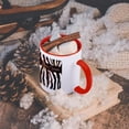 thumbnail image 5 of Zebra Print Merry Christmas With Tree, 11oz Two-Tone Red Mug, 5 of 7