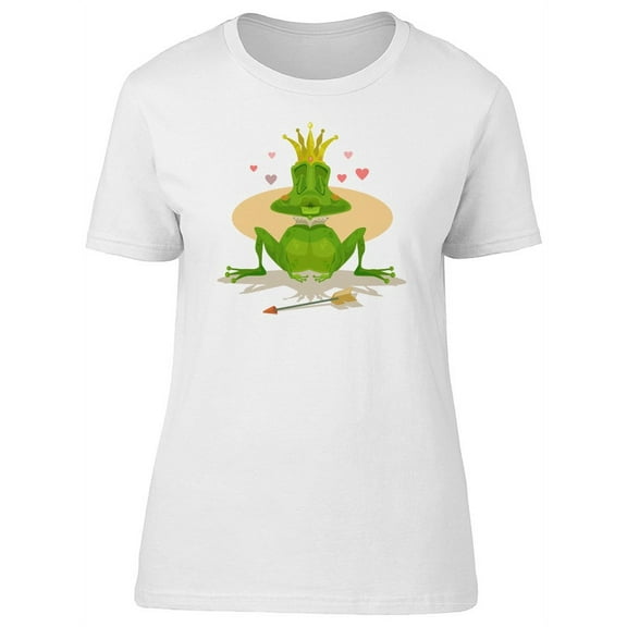 Cool King Frog Cartoon T-Shirt Women -Image by Shutterstock, Female XX-Large