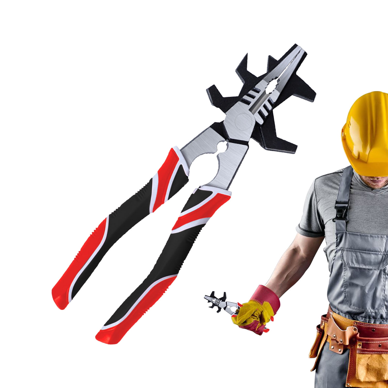 Welding Pliers, 8 Inch High Carbon Steel Welding Pliers For Electrical, Anti Rust Multi Functional Non slip Comfort Handles Wire Cutter Pliers For Electrical, Mechanical