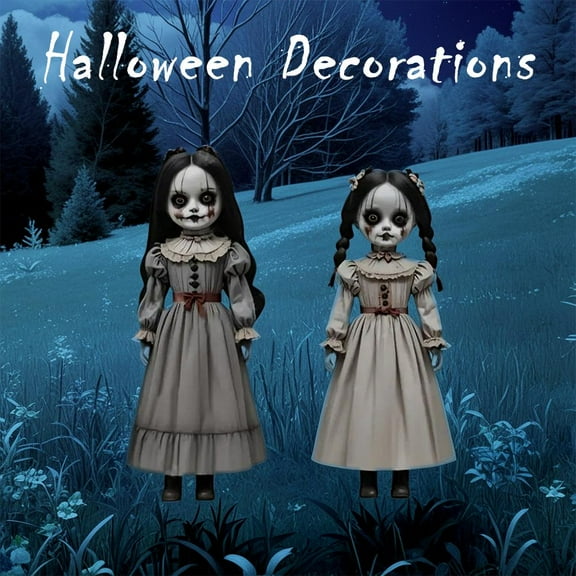 2pcs Large 23" Realistic Halloween Ghost Doll - Outdoor Decoration for Yard & Parties