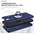 thumbnail image 2 of Case for Samsung Galaxy S21 FE, Light Shockproof Protective Cover with Built-in Magnetic Rotating Holder Kickstand Stand Compatible for Samsung Samsung Galaxy S21 FE (Blue), 2 of 7