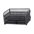 thumbnail image 1 of Desk Organizer File Holder Mesh Desktop File Sorter Organizer Office Accessories with 3 Drawers, 1 of 8