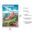 thumbnail image 2 of Colorado USA - Garden of the Gods Colorado Springs - United Air Lines - Vintage Airline Travel Poster by Joseph Fehér c.1950s - Master Art Print 10in x 14in, 2 of 4