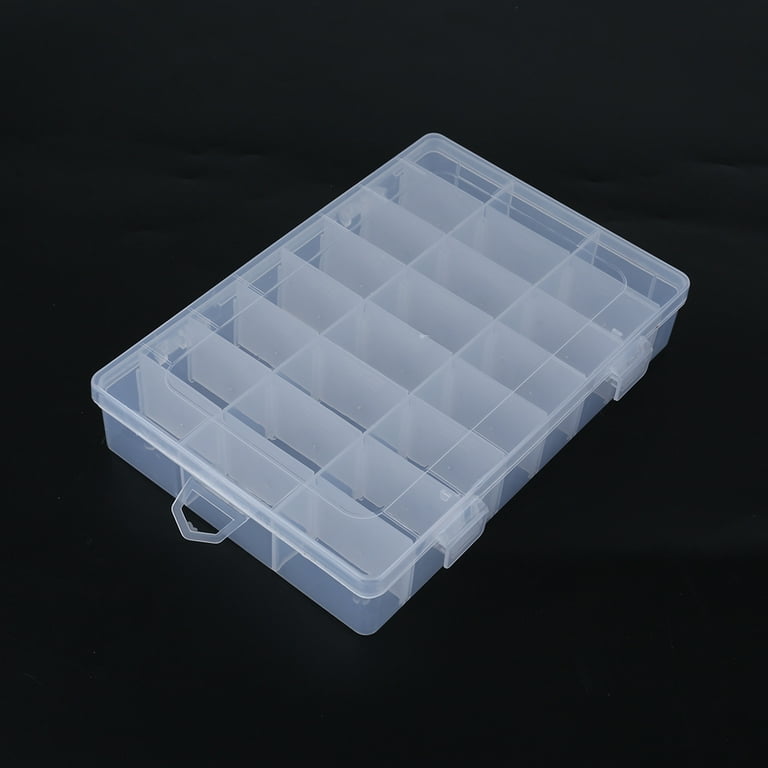 24 Fixed Transparent Storage Box Plastic Jewelry Box Fishing