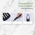 thumbnail image 5 of Unique Bargains Spatula Set with Rubber Tips for Non-Stick Cooking Black 14.8x4.1 inch, 5 of 5