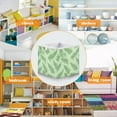 thumbnail image 5 of Open Home Storage Bins Durable Foldable Fabric Organizers for Clothes Toys Books 15.75x10.63x6.96 in Green Fern Leaves Pattern, 5 of 7