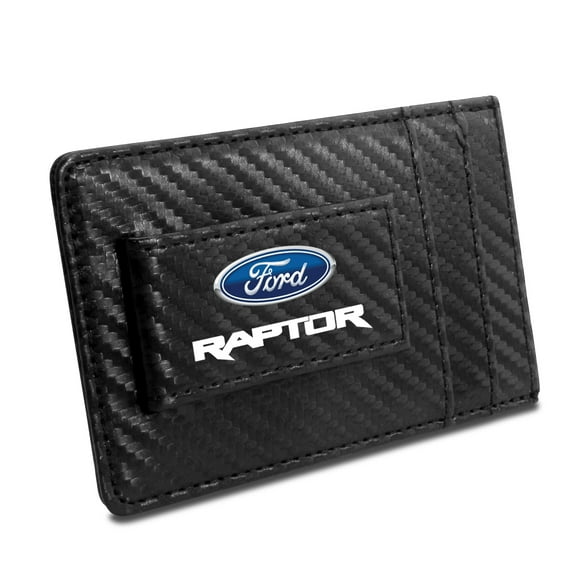 Ford F-150 Raptor 2017 up Black Carbon Fiber RFID Card Holder Wallet
