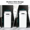 thumbnail image 6 of Joybos Bathroom Trash Can, 2 Pack (3.6 Gal and 2.4 Gal) Space Saver Wall-Hang Garage Can with Pop-up Lid for Household Use, 6 of 11