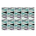 thumbnail image 1 of Geometric Cutting Board, 80s Memphis Zigzag Triangles Dotted and Striped Design, Decorative Tempered Glass Cutting and Serving Board, in 3 Sizes, by Ambesonne, 1 of 2