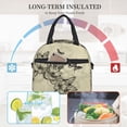 thumbnail image 4 of Naloa Vintage Floral Print Lunch Bag for Women & Men Insulated Lunch Box or Cooler Lunch Tote Bags for Work, Travel, Outdoor, 4 of 5