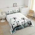 thumbnail image 4 of Erosebridal Botanical Dandelion Bedding Sets Full With Comforter,Dragonfly Flower Duvet Insert,Nature Decoration,Lightweight,3 Pieces, 4 of 8