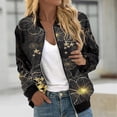 thumbnail image 2 of Liquidation de Chemises pour Femmes Veste en Polyester pour Femmes Mode d'Automne Décontractée Veste Carrée Mince à Poches Blouse Manteau Haut Style Baseball, 2 of 5