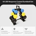 thumbnail image 3 of BalanceFrom Fitness 5, 8, and 12 Lb Neoprene Coated Dumbbell Set with Stand, 3 of 12
