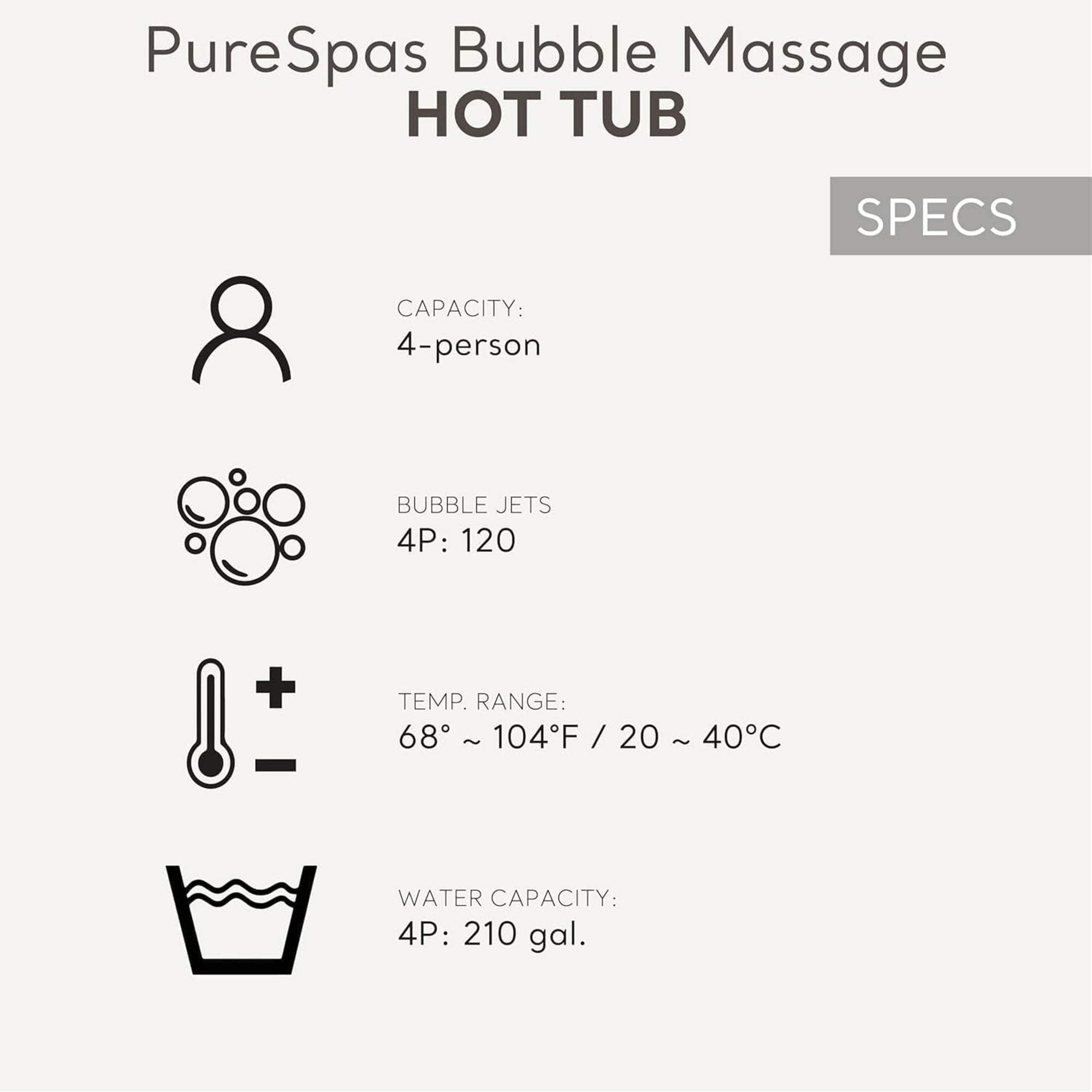 Intex: PureSpa: Sahara Tan Inflatable Hot Tub Set - 4 Person - 77" Round Outdoor Heated Bubble Spa, Jet Massage, Cover, Hard Water Treatment System
