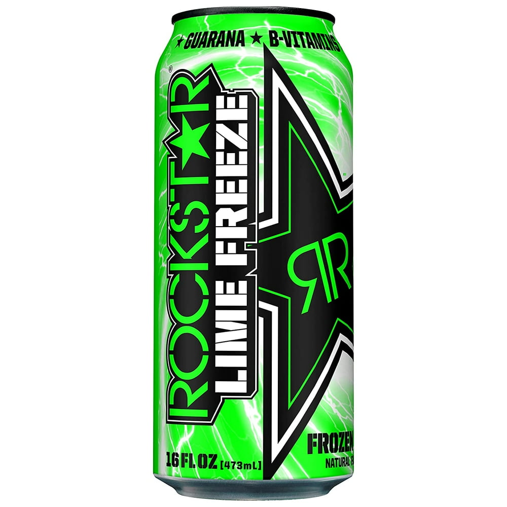 Rockstar Energy Drink Juice, Lime Freeze, 24 Fluid Ounce (Pack of 24