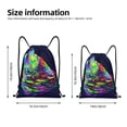 thumbnail image 7 of Ratiio Howling Wolf Print Drawstring Backpack Bag Sport Gym Sackpack Heavy Duty String Backpack for Men Women, 7 of 7