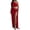 C-RD268, variant on DHFJKG Womens Skirt Sets Summrt 2 Piece Outfits One Shoulder Sleeveless Crop Top Maxi Side Slit Skirts Set Resort Wear Sexy Backless Stylish Outfit