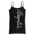 thumbnail image 2 of Aeropostale Vertical Foil Script Tank Top para mujer, negro, pequeño Aeropostale Camiseta sin mangas, 2 of 2