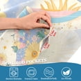 thumbnail image 4 of Yayeee Kitchen Valance Rod Pocket 54" x 18" Living Room Window Curtain, Purple Rainbow Clouds, 4 of 6