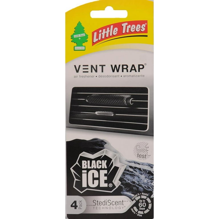 LITTLE TREES Vent Wrap air freshener Black Ice 4-Pack 
