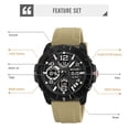 thumbnail image 4 of Men's Digital Sports Watch With Stopwatch/Alarm/Dual Time/ LED Backlight Outdoor Sports Waterproof Watch PU Strap Gifts for Man, 4 of 8