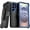 Black / Blue, variant on Defender Case for Samsung Galaxy S25 Ultra with Belt Clip, Kickstand, Dual-Layer, Black