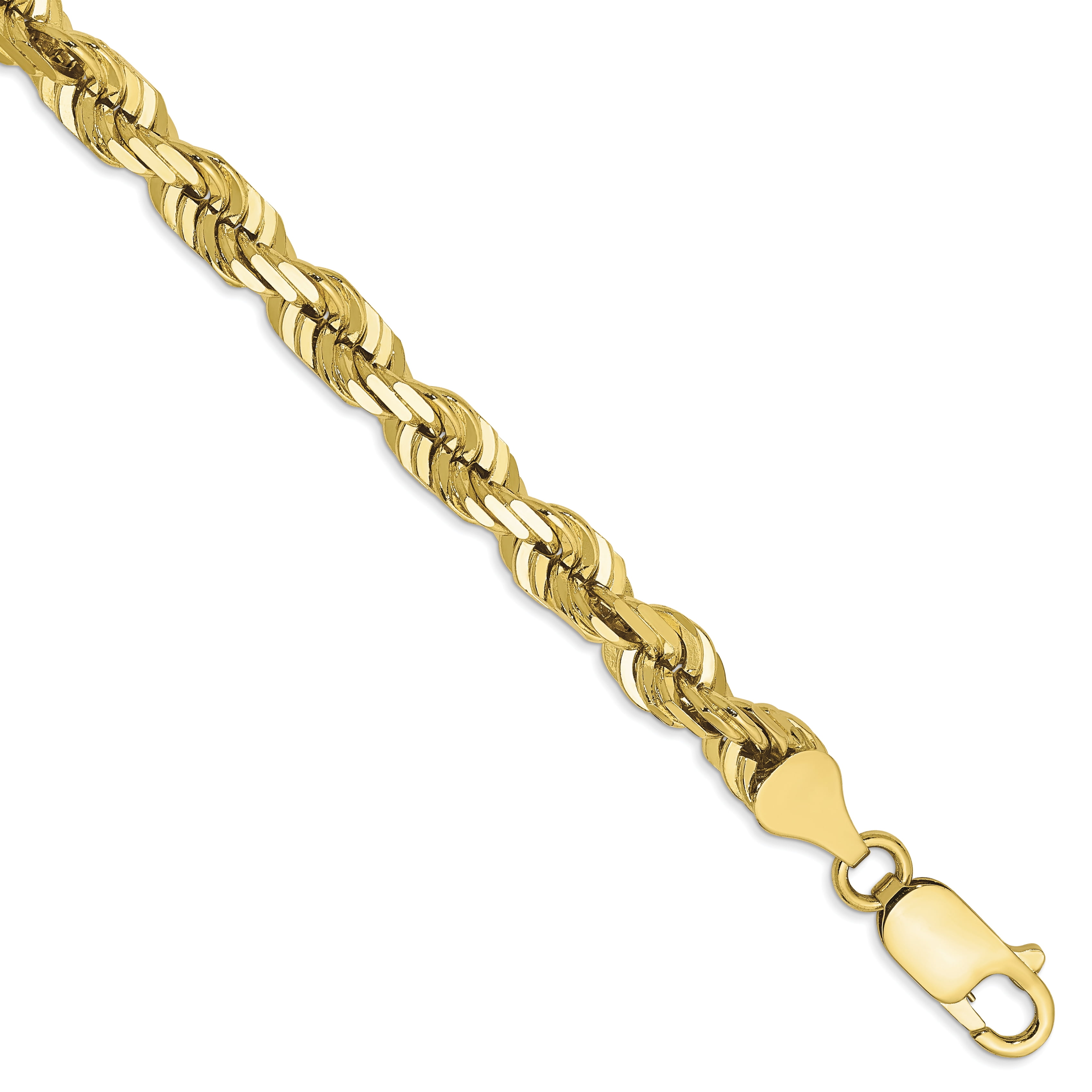 10k .6mm Solid Diamond-Cut Cable Chain