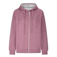 thumbnail image 4 of Chiccall Full Zip Up Knit Sweatshirts for Women Casual Outfits Cardigan Outerwear Trendy Winter Jackets Coat Pink M, 4 of 6