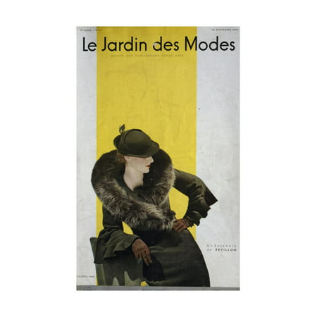 Le Jardin De Modes Cover from 09 15 1934, Fashion Magazine, France Print Wall