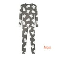 thumbnail image 6 of Odeerbi Family Clothes Family Outfit O-Neck Long Sleeve Printing Pyjama Set For Women Gray XL, 6 of 7