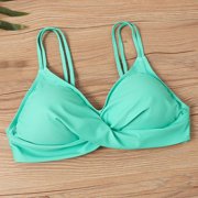 Fewfanhot Women's Tropical Palm Print Bikini Set, Halter Triangle Top & Ruffled Swim Skirt Adjustable Tummy Control Two Piece Bathing Swimsuit with UPF50